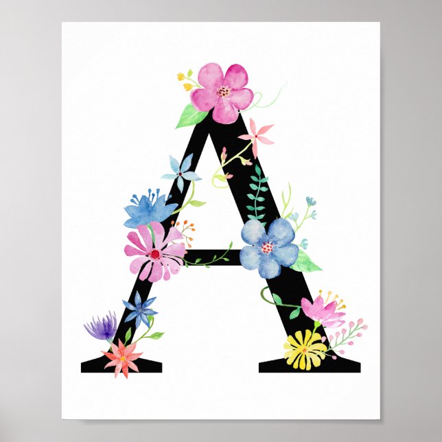 Blumenbriefe als Poster (Vorne)