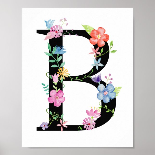 Blumenbriefe B Poster (Vorne)