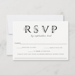 Blumenbriefe, die RSVP mit Allergikermerkmal verbi