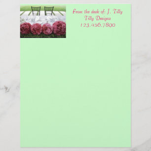 Blumenbriefkopf, vom Schreibtisch von: J. Bis… Briefkopf
