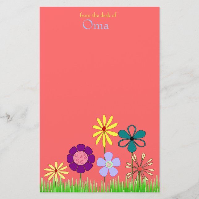 Blumenbriefpapier Briefpapier (Vorderseite)