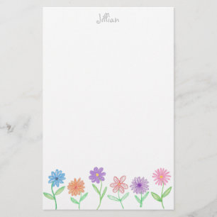 Blumenbriefpapier - personalisiert briefpapier