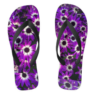 Blumenbright Lila Landschaft Bloom Foto Blume Flip Flops