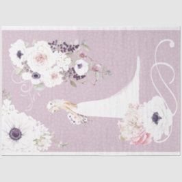 Blumenbrille Hochzeitszettel Seidenpapier