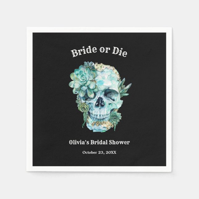 Blumenbrille oder Halloween-Brautparty Die Serviette (Vorderseite)