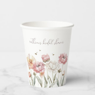Blumenbrille zu Bienen Brautparty Papier Cups Pappbecher