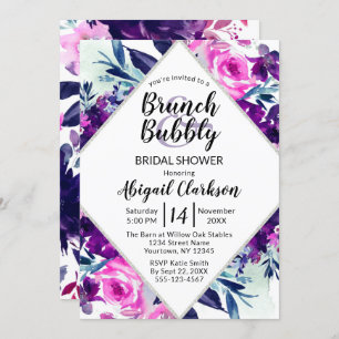 Blumenbrunch & Bubbly Brautparty Einladung