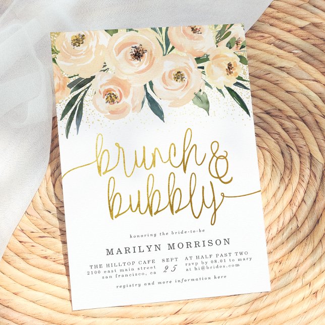 Blumenbrunch & Bubbly Brautparty Einladung (Von Creator hochgeladen)