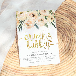 Blumenbrunch & Bubbly Brautparty Einladung