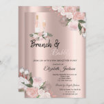 Blumenbrunch & Bubbly Brautparty Einladung<br><div class="desc">Elegantes,  elegantes Brautparty mit Weinprobe.</div>