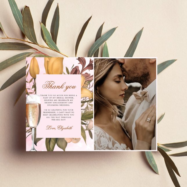 Blumenbrunch und Brautparty-Foto Dankeskarte (Von Creator hochgeladen)