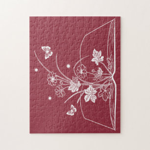 Blumenbuch Ästhetische Blume Puzzle