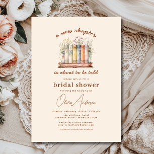 Blumenbuch Neues Kapitel Beginnt Boho Brautparty Einladung