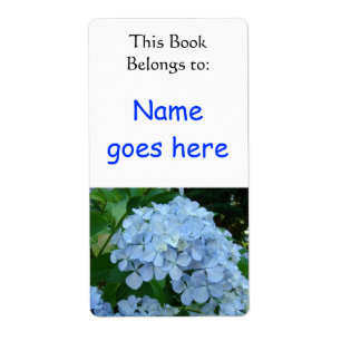 Blumenbuch-Tags Blaue Hortensien Blumen Garten