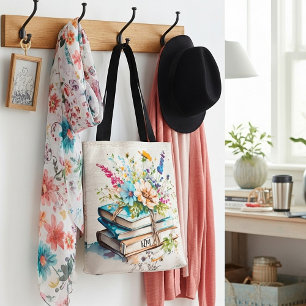 Blumenbücher auf Leinwand sehen wie Monogramm aus