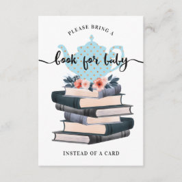 Blumenbücher für Baby Boy Blue Vintag Tee Party Begleitkarte