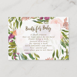 Blumenbücher für Babyausweise im Grünen Begleitkarte