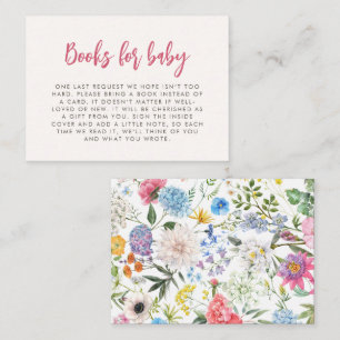 Blumenbücher für die Babyverpackungskarte Begleitkarte