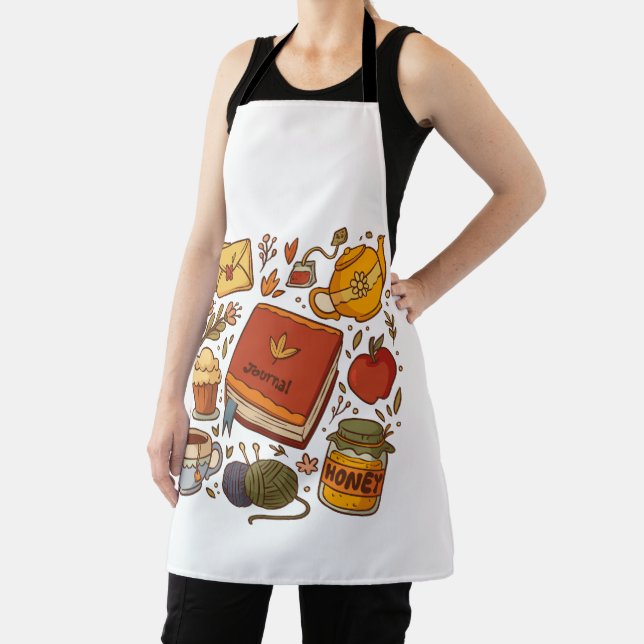 Blumenbücher und Tee Schürze (InSitu)