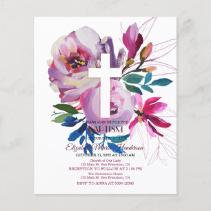 BlumenBUDGET Taufe Einladung. Flyer