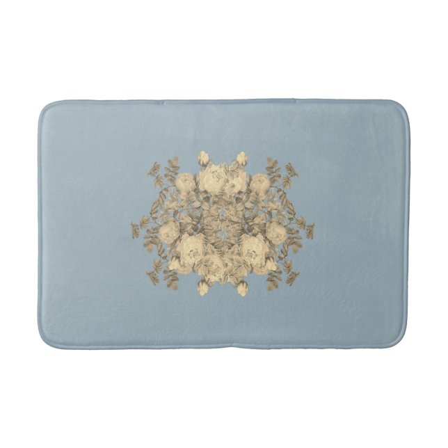 Blumenbukett roses – flower bouquet Blumenstrauß Badematte (Vorderseite)