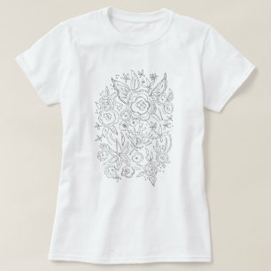 Blumenbündel-wunderlicher Farbton T-Shirt