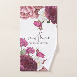 Blumenburgund Hochzeit der Mutter des Gräuels Handtuch