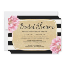 Blumenchic Bridal Dusche Einladung / Champagner