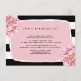 Blumenchic Hochzeitkarte / Rosa Begleitkarte