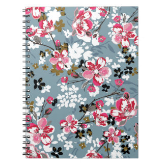 Blumenchic: Kleine Blossom-Hintergründe Notizblock