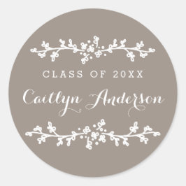 Blumenchic Personalisiert Grad Umschlag Aufkleber