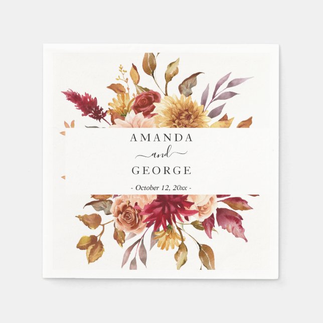 Blumencocktails Serviette (Vorderseite)