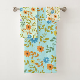 Blumencodierung hübscher Blume Badhandtuch Set