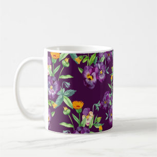BlumenCollage, nahtlose Muster, abstrakte Digitalf Kaffeetasse