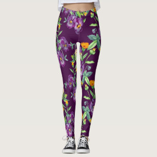 BlumenCollage, nahtlose Muster, abstrakte Digitalf Leggings