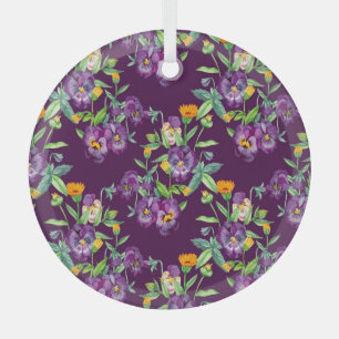 BlumenCollage, nahtlose Muster, abstrakte Digitalf Ornament Aus Glas