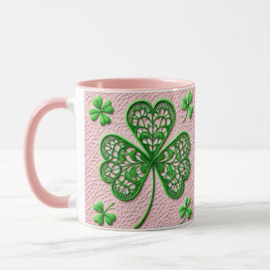 Blumencoquette Kleeblatt St Patrick's Day Tasse
