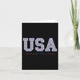 Blumencoquette USA Amerika 4. Juli unabhängig Karte