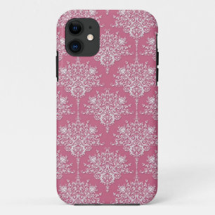 BlumenDamast in Rose Rosa und Weiß Case-Mate iPhone Hülle