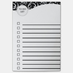 Blumendamast, zum der Liste zu tun Post-it Klebezettel