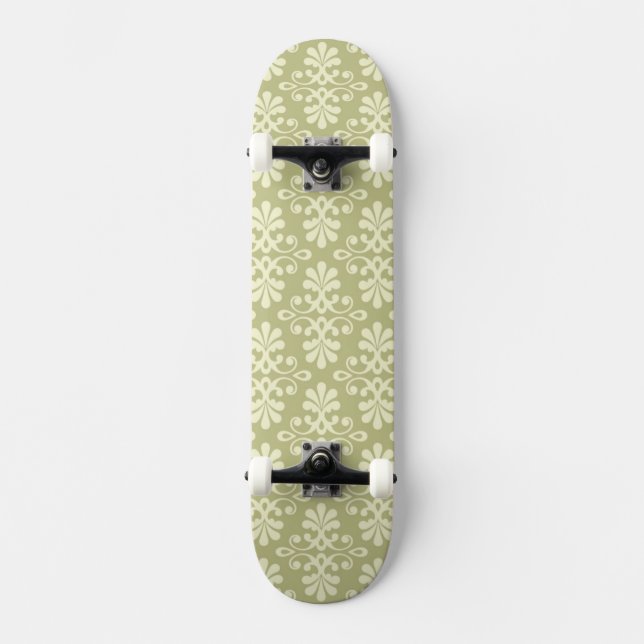 Blumendamasttapete Skateboard (Vorderseite)