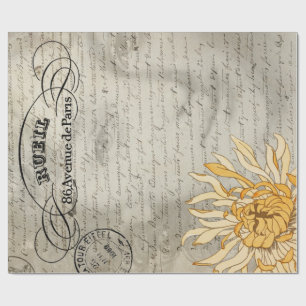 Blumendame Decoupage Poster Geschenkpapier