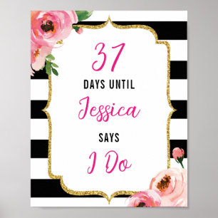 Blumendarbietungen Tage bis ich schreibe Poster