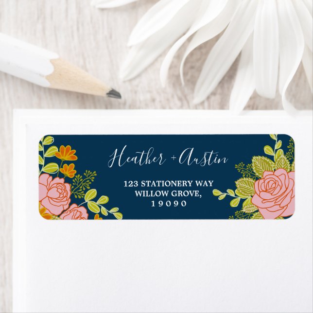 Blumendark Navy Blue Wedding Botanic (Insitu)