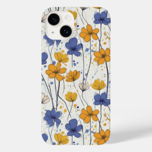 Blumendarstellung, abstrakte Wildblumen, modern Case-Mate iPhone 14 Hülle
