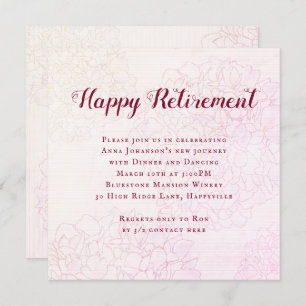 Blumendarstellung Ihr glückliches Party zur Pensio Einladung