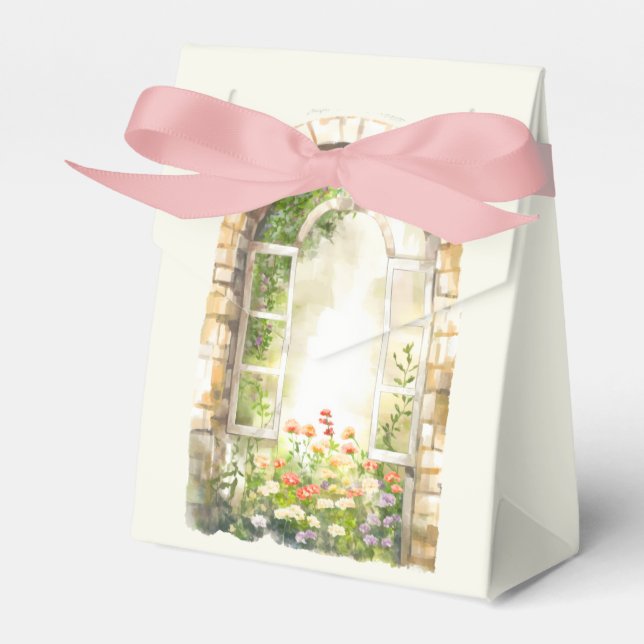 Blumendarstellung in Arted Window Geschenkschachtel (Vorderseite)