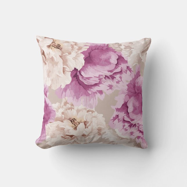 Blumendekor Kissen (Vorderseite)