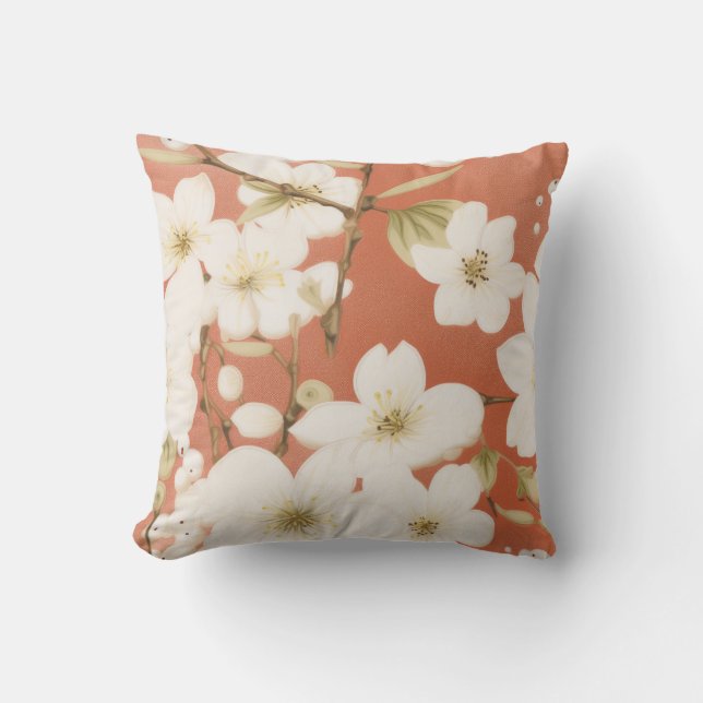 "Blumendekor" Kissen (Vorderseite)