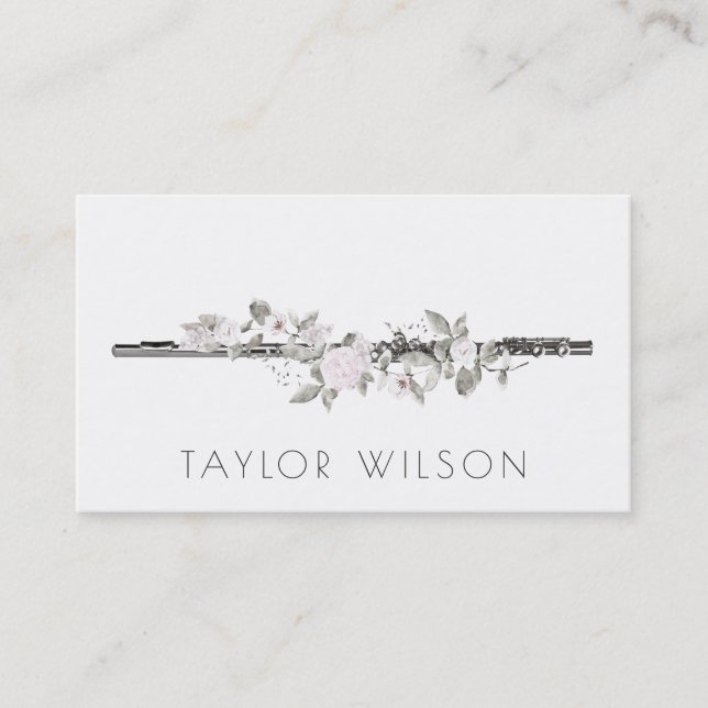 Blumendekor Visitenkarte (Vorderseite)